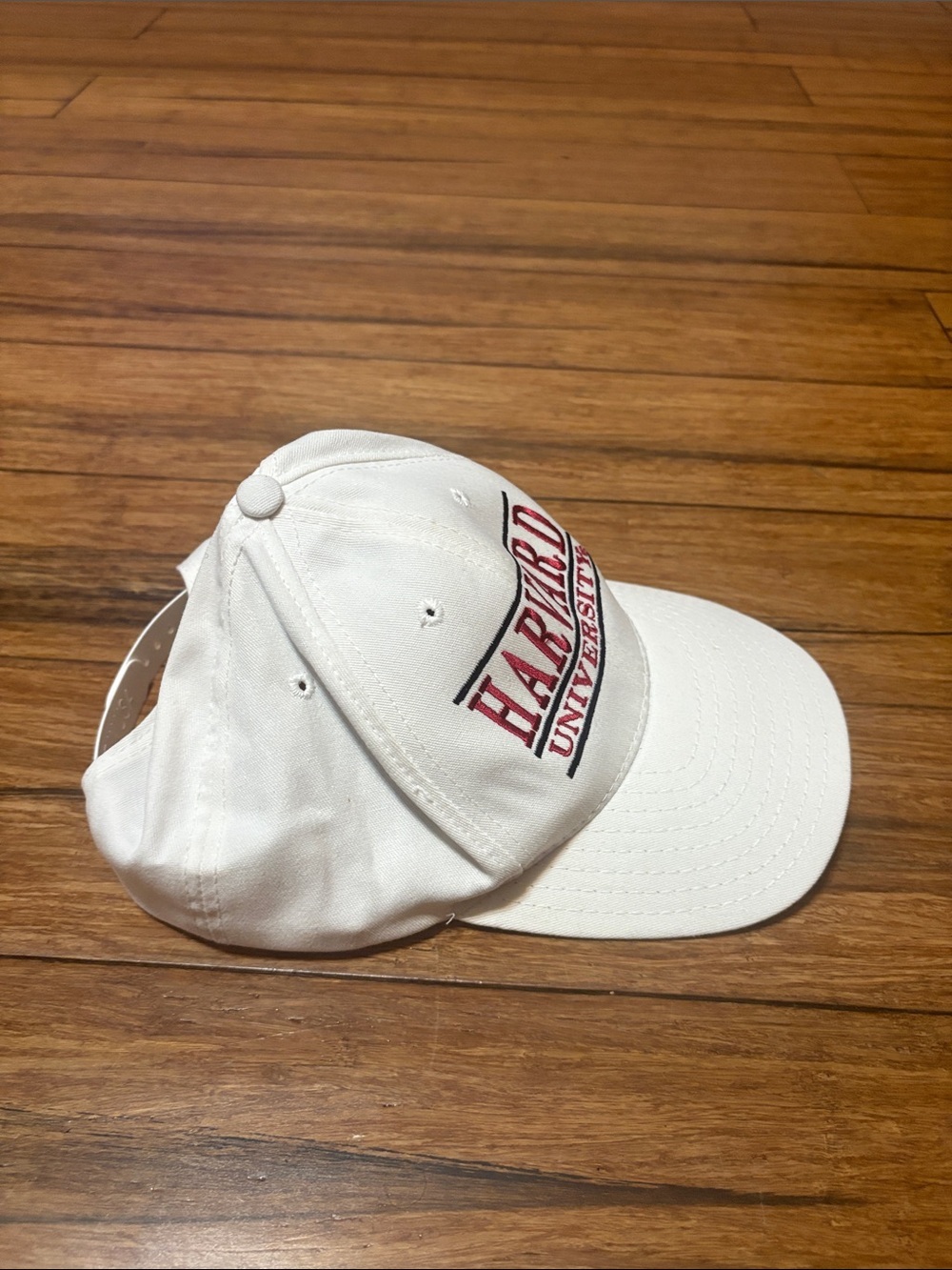 Vintage 90’s Collegiate Harvard University Snapback Cap White Crimson - Picture 5 of 8